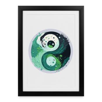 Yin Yang - Framed poster (27 × 37 cm) - black - Front