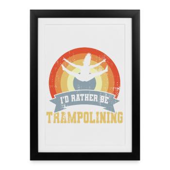 Trampoline saying - Framed poster (27 × 37 cm) - black - Front