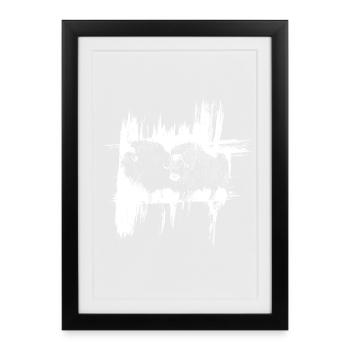 Les Bisons - Framed poster (27 × 37 cm) - black - Front