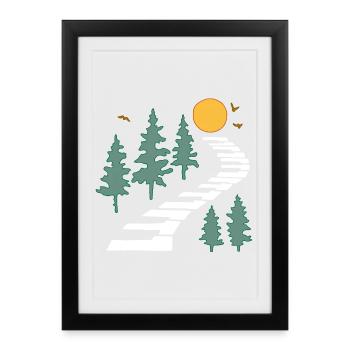 Musical path - Framed poster (27 × 37 cm) - black - Front