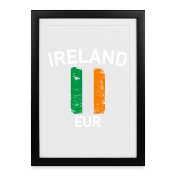 Ireland flag - Framed poster (27 × 37 cm) - black - Front