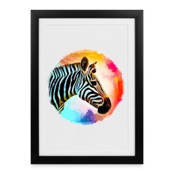 Zebra - Framed poster (27 × 37 cm) - black - Front
