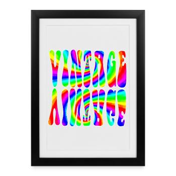 VINTAGE - Framed poster (27 × 37 cm) - black - Front