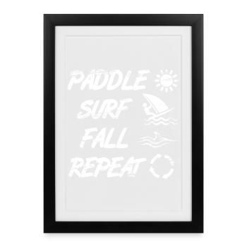 Windsurfer Saying - Framed poster (27 × 37 cm) - black - Front
