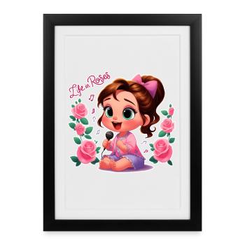 La Vie en Rose - Affiche encadrée (27 × 37 cm) - noir - Devant