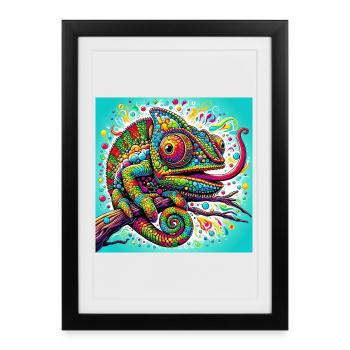 Chameleon - Framed poster (27 × 37 cm) - black - Front