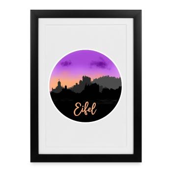 Ligne d’horizon de l’Eifel Fineline - Affiche encadrée (27 × 37 cm) - noir - Devant