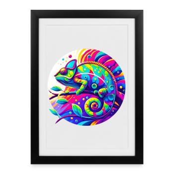 Chameleon - Framed poster (27 × 37 cm) - black - Front