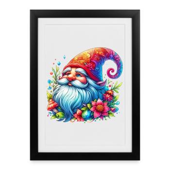 Gnome Goblin Elf - Framed poster (27 × 37 cm) - black - Front
