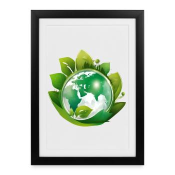 Planet Earth, Mother Nature - Framed poster (27 × 37 cm) - black - Front