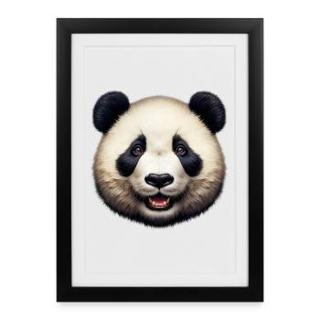 Panda - Framed poster (27 × 37 cm) - black - Front