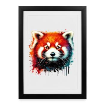 Red panda - Framed poster (27 × 37 cm) - black - Front