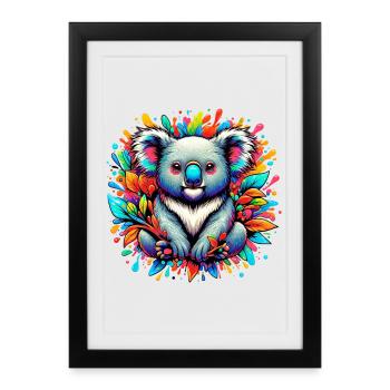 Koala - Affiche encadrée (27 × 37 cm) - noir - Devant