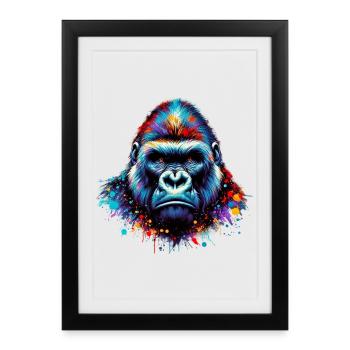 Gorille - Affiche encadrée (27 × 37 cm) - noir - Devant