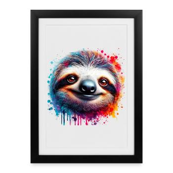 Paresse - Affiche encadrée (27 × 37 cm) - noir - Devant