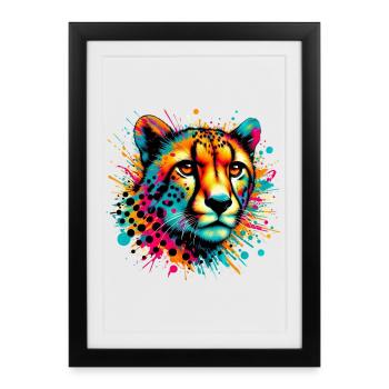 Guépard - Affiche encadrée (27 × 37 cm) - noir - Devant