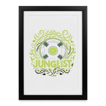 junglist disque vinyle - Affiche encadrée (27 × 37 cm) - noir - Devant