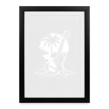 Ukulele Graphics - Framed poster (27 × 37 cm) - black - Front