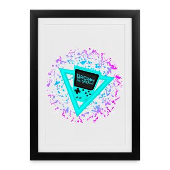 Back to the 90s - Framed poster (27 × 37 cm) - black - Front