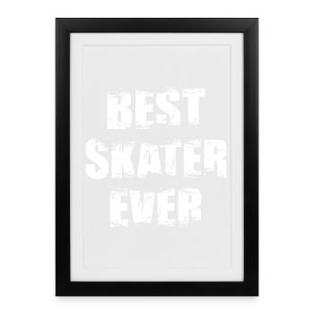 Meilleur patineur de tous les temps - Affiche encadrée (27 × 37 cm) - noir - Devant