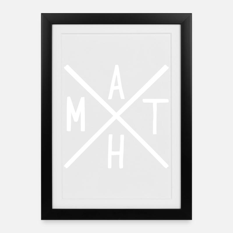 Mathe - Gerahmtes Poster (27 × 37 cm) - Schwarz