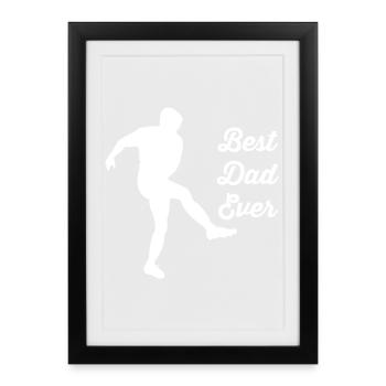 Football - Affiche encadrée (27 × 37 cm) - noir - Devant