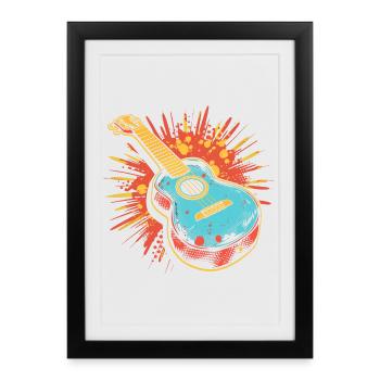 Ukulele Graphics - Framed poster (27 × 37 cm) - black - Front