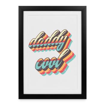 Daddy Cool Retro Straps - Framed poster (27 × 37 cm) - black - Front