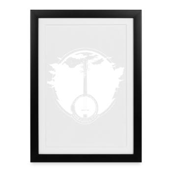 Banjo Sketch - Framed poster (27 × 37 cm) - black - Front
