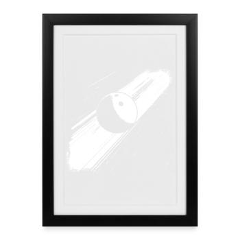 Boule de bowling - Affiche encadrée (27 × 37 cm) - noir - Devant