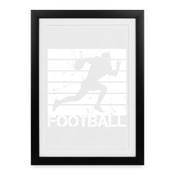 Football player - Framed poster (27 × 37 cm) - black - Front