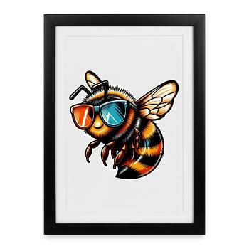 Abeille - Affiche encadrée (27 × 37 cm) - noir - Devant