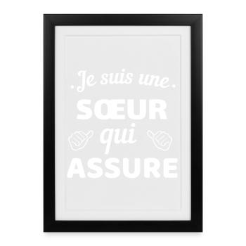 Affirmation T-shirt Sister Who Assures - Framed poster (27 × 37 cm) - black - Front