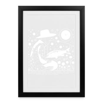 Angler Sketch - Framed poster (27 × 37 cm) - black - Front
