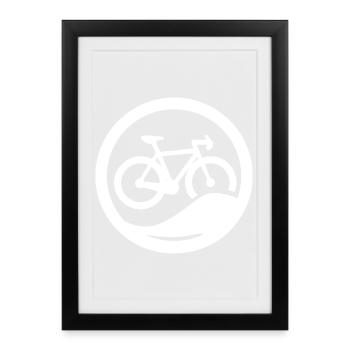 Bicycle Drawing - Framed poster (27 × 37 cm) - black - Front