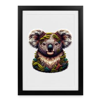 Koala - Framed poster (27 × 37 cm) - black - Front