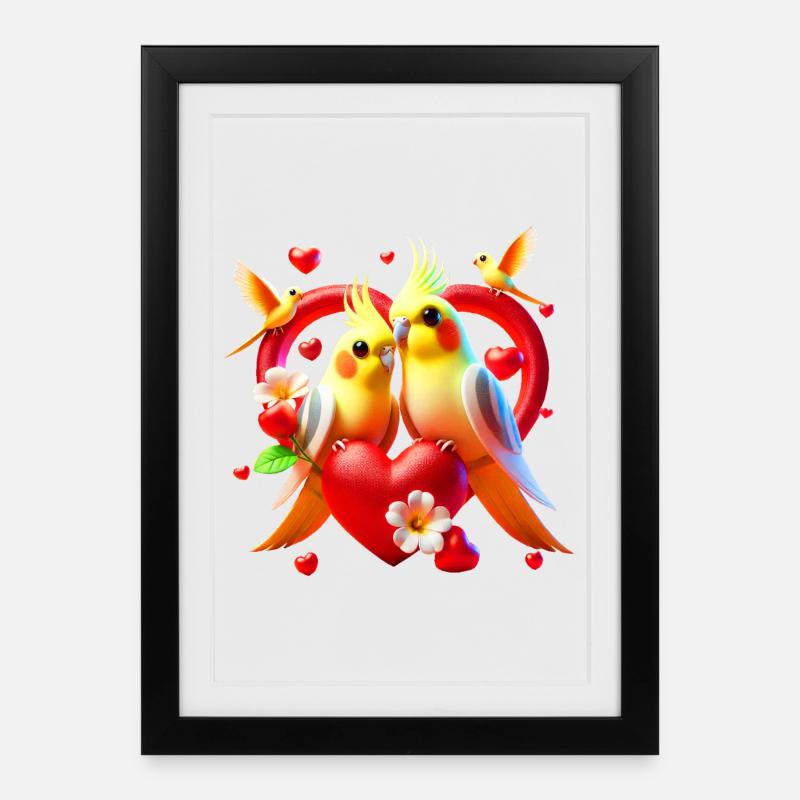 Nymphenheart (03) - Gerahmtes Poster (27 × 37 cm) - Schwarz