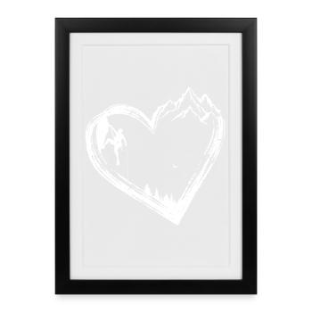 Mountain Heart Climber - Framed poster (27 × 37 cm) - black - Front