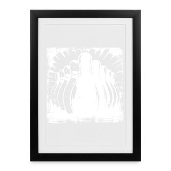 Skittles Bowling - Framed poster (27 × 37 cm) - black - Front
