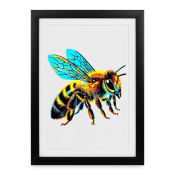 Abeille - Affiche encadrée (27 × 37 cm) - noir - Devant