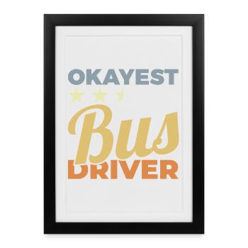 Average bus driver - Framed poster (27 × 37 cm) - black - Front