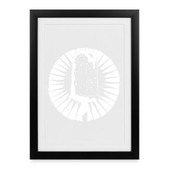 Eiscreme Skizze - Gerahmtes Poster (27 × 37 cm) - Schwarz - Vorne