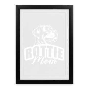 "Rottie Mom" - Framed poster (27 × 37 cm) - black - Front