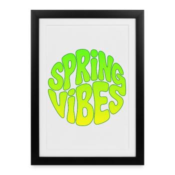 Spring vibes - Framed poster (27 × 37 cm) - black - Front