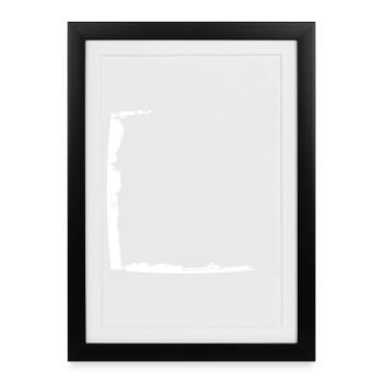 Half frame dirty white - Framed poster (27 × 37 cm) - black - Front