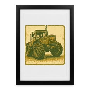Mordeur de champ - Affiche encadrée (27 × 37 cm) - noir - Devant