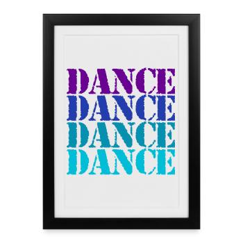 Danser - Affiche encadrée (27 × 37 cm) - noir - Devant