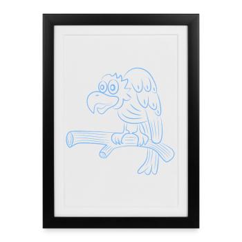 Funny Vulture - Framed poster (27 × 37 cm) - black - Front
