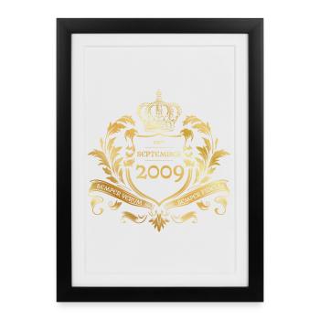 16th Birthday Semper Verum - Established 09/2009 - Framed poster (27 × 37 cm) - black - Front