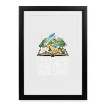 Inspirational Nature Writing Motif - Framed poster (27 × 37 cm) - black - Front
